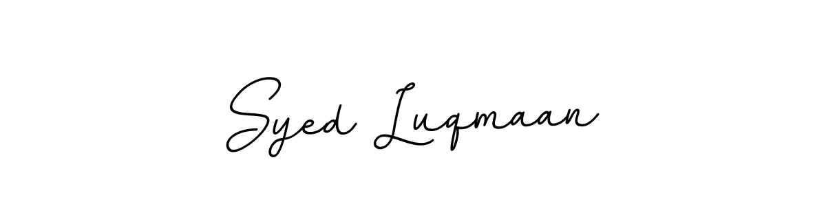 Use a signature maker to create a handwritten signature online. With this signature software, you can design (BallpointsItalic-DORy9) your own signature for name Syed Luqmaan. Syed Luqmaan signature style 11 images and pictures png