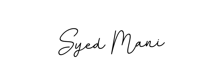 Design your own signature with our free online signature maker. With this signature software, you can create a handwritten (BallpointsItalic-DORy9) signature for name Syed Mani. Syed Mani signature style 11 images and pictures png