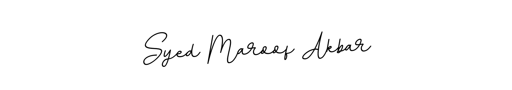 Make a beautiful signature design for name Syed Maroof Akbar. With this signature (BallpointsItalic-DORy9) style, you can create a handwritten signature for free. Syed Maroof Akbar signature style 11 images and pictures png