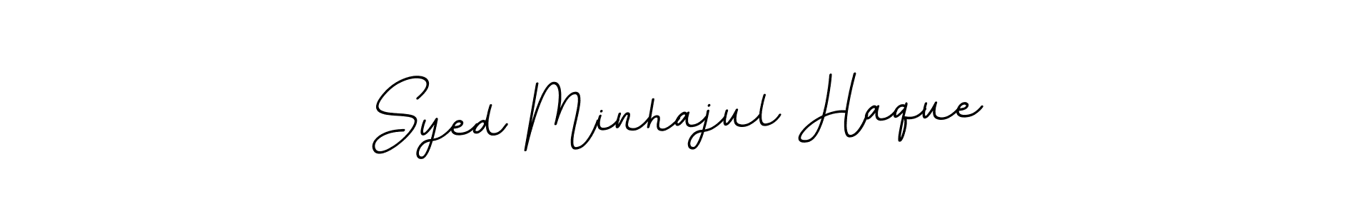 This is the best signature style for the Syed Minhajul Haque name. Also you like these signature font (BallpointsItalic-DORy9). Mix name signature. Syed Minhajul Haque signature style 11 images and pictures png