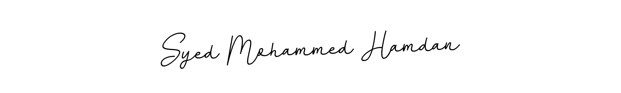 The best way (BallpointsItalic-DORy9) to make a short signature is to pick only two or three words in your name. The name Syed Mohammed Hamdan include a total of six letters. For converting this name. Syed Mohammed Hamdan signature style 11 images and pictures png