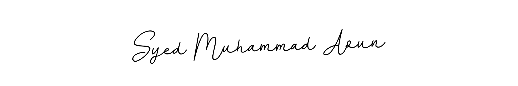 Make a beautiful signature design for name Syed Muhammad Aoun. With this signature (BallpointsItalic-DORy9) style, you can create a handwritten signature for free. Syed Muhammad Aoun signature style 11 images and pictures png