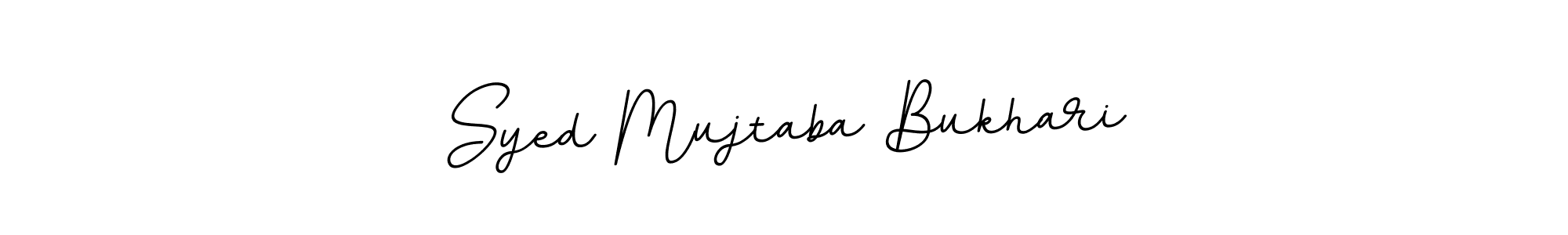 How to make Syed Mujtaba Bukhari name signature. Use BallpointsItalic-DORy9 style for creating short signs online. This is the latest handwritten sign. Syed Mujtaba Bukhari signature style 11 images and pictures png