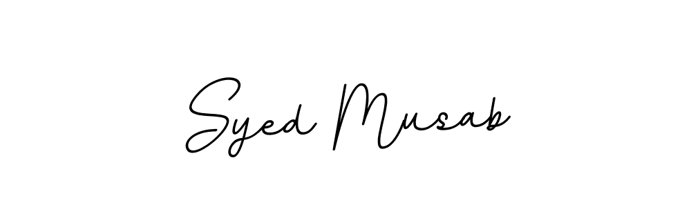 Design your own signature with our free online signature maker. With this signature software, you can create a handwritten (BallpointsItalic-DORy9) signature for name Syed Musab. Syed Musab signature style 11 images and pictures png