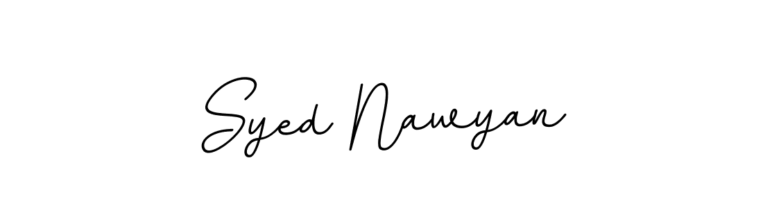 This is the best signature style for the Syed Nawyan name. Also you like these signature font (BallpointsItalic-DORy9). Mix name signature. Syed Nawyan signature style 11 images and pictures png