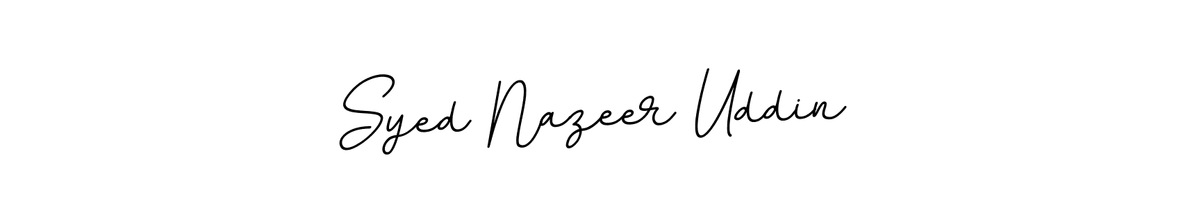 Make a beautiful signature design for name Syed Nazeer Uddin. With this signature (BallpointsItalic-DORy9) style, you can create a handwritten signature for free. Syed Nazeer Uddin signature style 11 images and pictures png