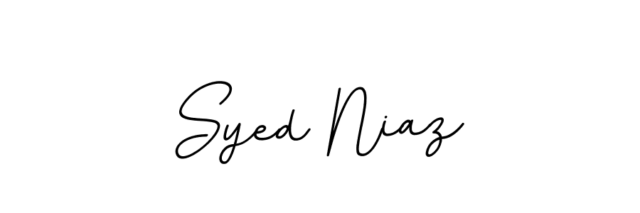 How to make Syed Niaz name signature. Use BallpointsItalic-DORy9 style for creating short signs online. This is the latest handwritten sign. Syed Niaz signature style 11 images and pictures png