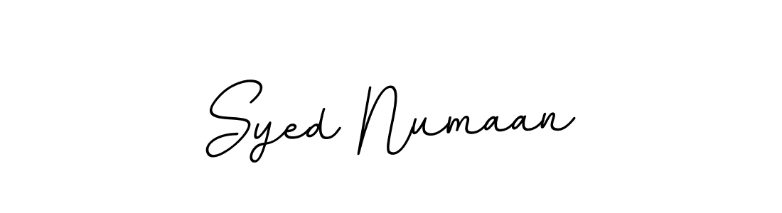 Design your own signature with our free online signature maker. With this signature software, you can create a handwritten (BallpointsItalic-DORy9) signature for name Syed Numaan. Syed Numaan signature style 11 images and pictures png