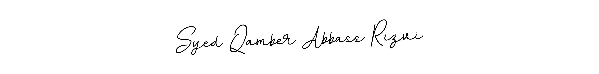 Make a beautiful signature design for name Syed Qamber Abbass Rizvi. With this signature (BallpointsItalic-DORy9) style, you can create a handwritten signature for free. Syed Qamber Abbass Rizvi signature style 11 images and pictures png