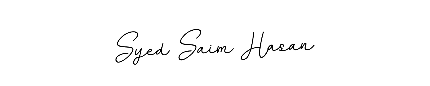 How to make Syed Saim Hasan name signature. Use BallpointsItalic-DORy9 style for creating short signs online. This is the latest handwritten sign. Syed Saim Hasan signature style 11 images and pictures png