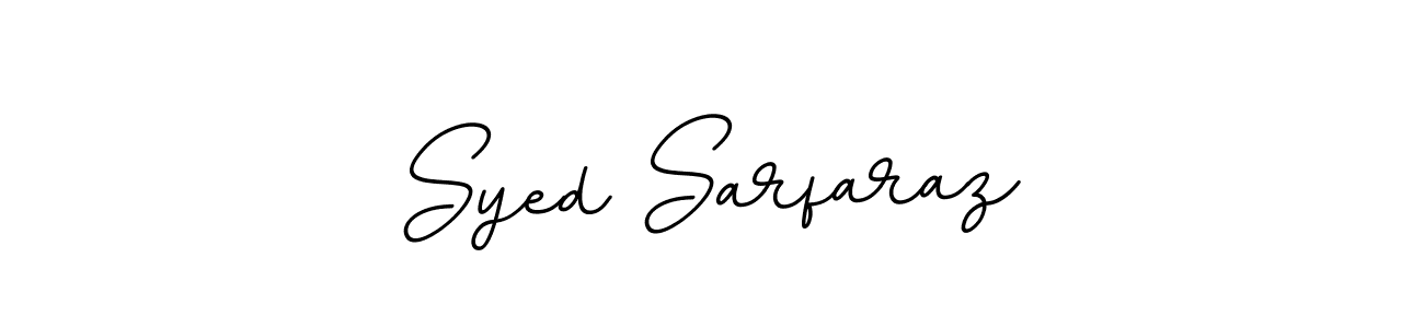This is the best signature style for the Syed Sarfaraz name. Also you like these signature font (BallpointsItalic-DORy9). Mix name signature. Syed Sarfaraz signature style 11 images and pictures png
