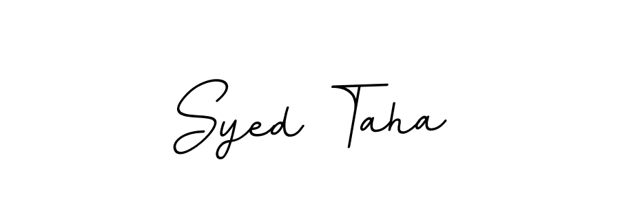 How to make Syed Taha name signature. Use BallpointsItalic-DORy9 style for creating short signs online. This is the latest handwritten sign. Syed Taha signature style 11 images and pictures png