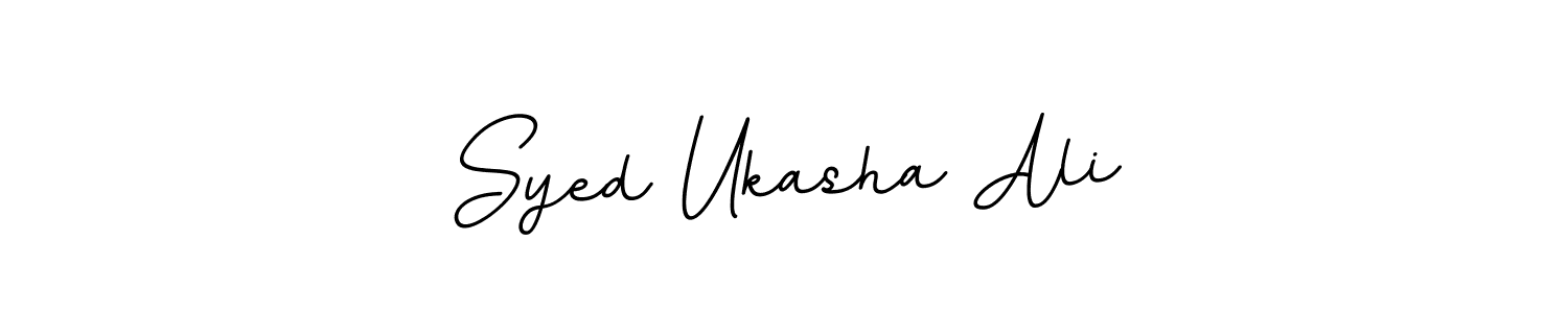 How to make Syed Ukasha Ali name signature. Use BallpointsItalic-DORy9 style for creating short signs online. This is the latest handwritten sign. Syed Ukasha Ali signature style 11 images and pictures png