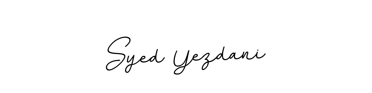 How to make Syed Yezdani name signature. Use BallpointsItalic-DORy9 style for creating short signs online. This is the latest handwritten sign. Syed Yezdani signature style 11 images and pictures png