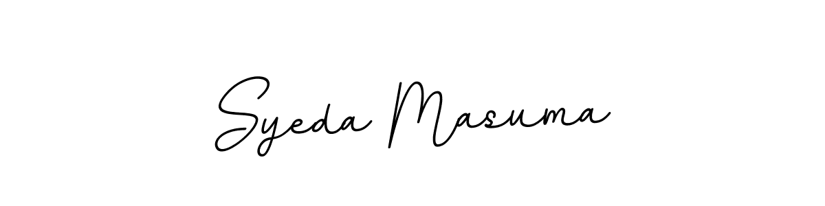 Create a beautiful signature design for name Syeda Masuma. With this signature (BallpointsItalic-DORy9) fonts, you can make a handwritten signature for free. Syeda Masuma signature style 11 images and pictures png