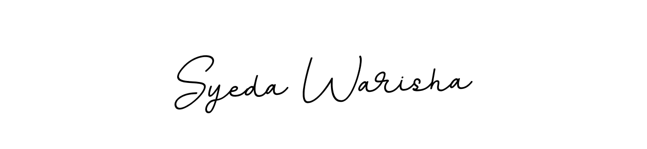 Create a beautiful signature design for name Syeda Warisha. With this signature (BallpointsItalic-DORy9) fonts, you can make a handwritten signature for free. Syeda Warisha signature style 11 images and pictures png