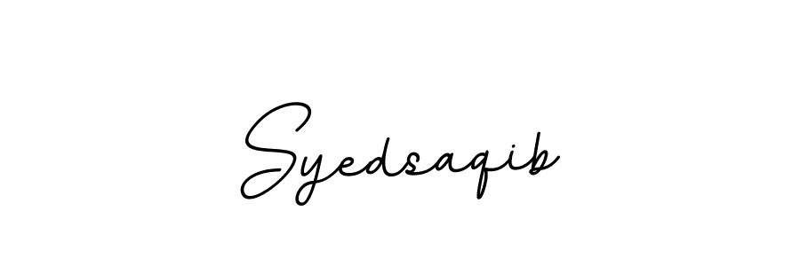 Use a signature maker to create a handwritten signature online. With this signature software, you can design (BallpointsItalic-DORy9) your own signature for name Syedsaqib. Syedsaqib signature style 11 images and pictures png