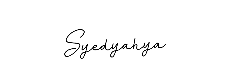 Design your own signature with our free online signature maker. With this signature software, you can create a handwritten (BallpointsItalic-DORy9) signature for name Syedyahya. Syedyahya signature style 11 images and pictures png