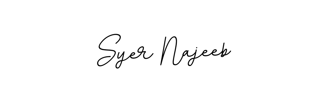 Design your own signature with our free online signature maker. With this signature software, you can create a handwritten (BallpointsItalic-DORy9) signature for name Syer Najeeb. Syer Najeeb signature style 11 images and pictures png