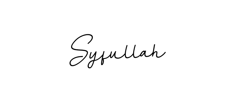 Create a beautiful signature design for name Syfullah. With this signature (BallpointsItalic-DORy9) fonts, you can make a handwritten signature for free. Syfullah signature style 11 images and pictures png