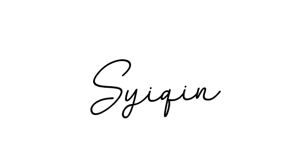 Use a signature maker to create a handwritten signature online. With this signature software, you can design (BallpointsItalic-DORy9) your own signature for name Syiqin. Syiqin signature style 11 images and pictures png