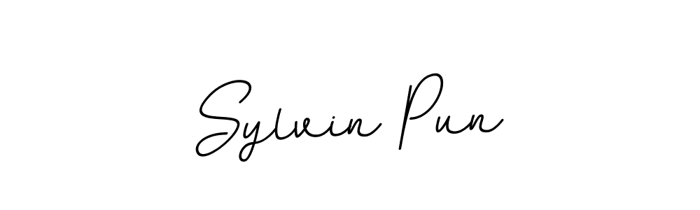 Design your own signature with our free online signature maker. With this signature software, you can create a handwritten (BallpointsItalic-DORy9) signature for name Sylvin Pun. Sylvin Pun signature style 11 images and pictures png