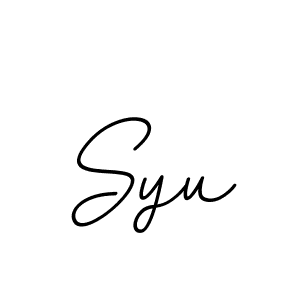 Create a beautiful signature design for name Syu. With this signature (BallpointsItalic-DORy9) fonts, you can make a handwritten signature for free. Syu signature style 11 images and pictures png