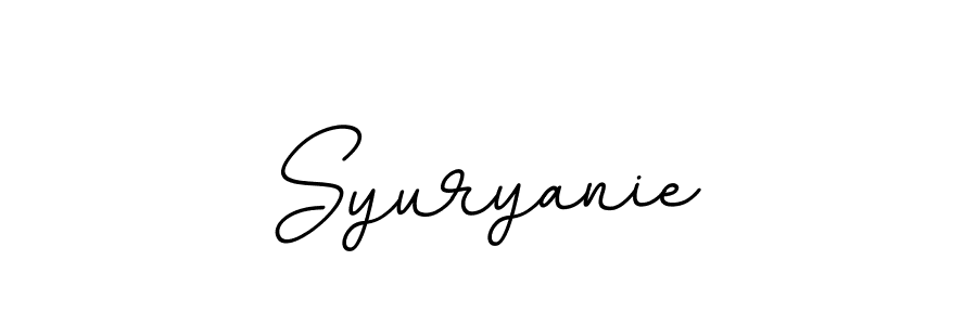 Create a beautiful signature design for name Syuryanie. With this signature (BallpointsItalic-DORy9) fonts, you can make a handwritten signature for free. Syuryanie signature style 11 images and pictures png