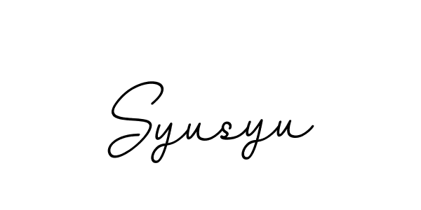 Design your own signature with our free online signature maker. With this signature software, you can create a handwritten (BallpointsItalic-DORy9) signature for name Syusyu. Syusyu signature style 11 images and pictures png
