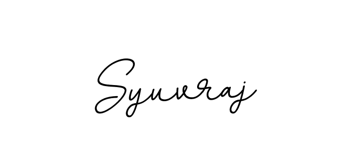 You should practise on your own different ways (BallpointsItalic-DORy9) to write your name (Syuvraj) in signature. don't let someone else do it for you. Syuvraj signature style 11 images and pictures png