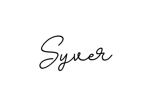 How to make Syver name signature. Use BallpointsItalic-DORy9 style for creating short signs online. This is the latest handwritten sign. Syver signature style 11 images and pictures png