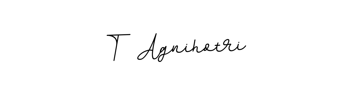This is the best signature style for the T  Agnihotri name. Also you like these signature font (BallpointsItalic-DORy9). Mix name signature. T  Agnihotri signature style 11 images and pictures png