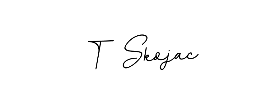 The best way (BallpointsItalic-DORy9) to make a short signature is to pick only two or three words in your name. The name T  Skojac include a total of six letters. For converting this name. T  Skojac signature style 11 images and pictures png