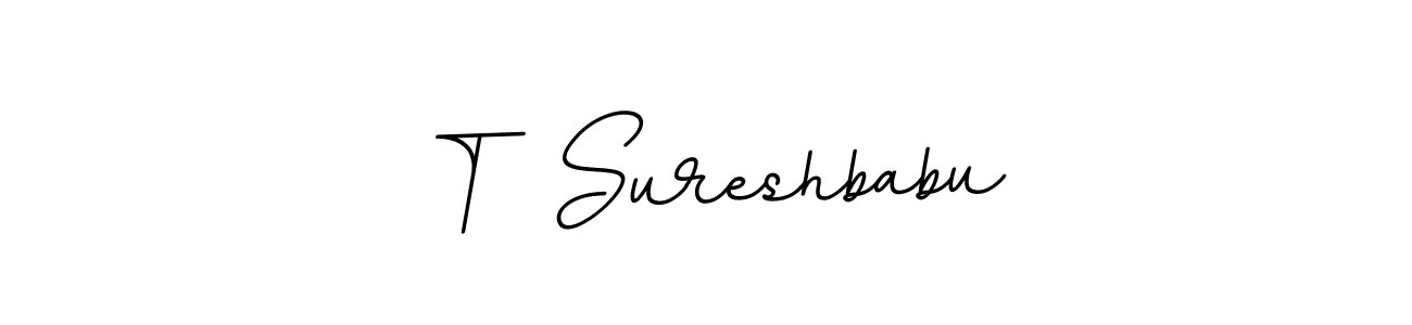 Create a beautiful signature design for name T  Sureshbabu. With this signature (BallpointsItalic-DORy9) fonts, you can make a handwritten signature for free. T  Sureshbabu signature style 11 images and pictures png