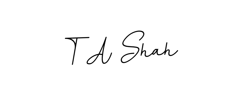 Create a beautiful signature design for name T A Shah. With this signature (BallpointsItalic-DORy9) fonts, you can make a handwritten signature for free. T A Shah signature style 11 images and pictures png