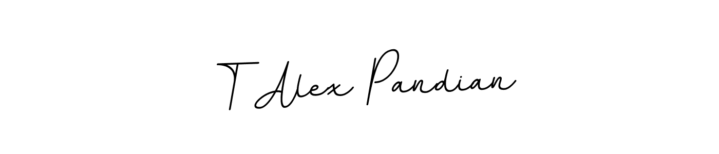 How to make T Alex Pandian name signature. Use BallpointsItalic-DORy9 style for creating short signs online. This is the latest handwritten sign. T Alex Pandian signature style 11 images and pictures png