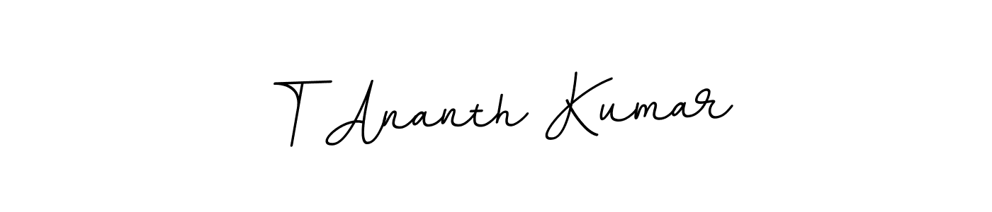 This is the best signature style for the T Ananth Kumar name. Also you like these signature font (BallpointsItalic-DORy9). Mix name signature. T Ananth Kumar signature style 11 images and pictures png