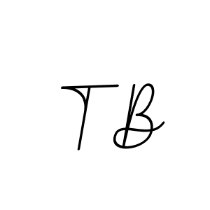 You should practise on your own different ways (BallpointsItalic-DORy9) to write your name (T B) in signature. don't let someone else do it for you. T B signature style 11 images and pictures png