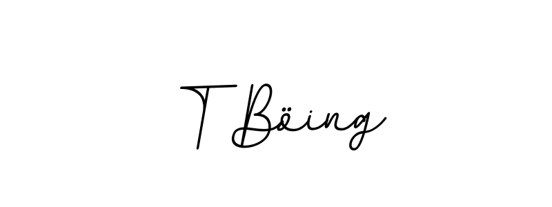 Create a beautiful signature design for name T Böing. With this signature (BallpointsItalic-DORy9) fonts, you can make a handwritten signature for free. T Böing signature style 11 images and pictures png