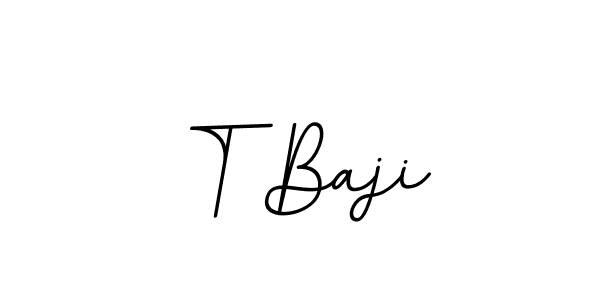 Design your own signature with our free online signature maker. With this signature software, you can create a handwritten (BallpointsItalic-DORy9) signature for name T Baji. T Baji signature style 11 images and pictures png