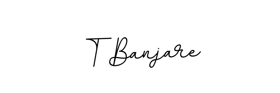 The best way (BallpointsItalic-DORy9) to make a short signature is to pick only two or three words in your name. The name T Banjare include a total of six letters. For converting this name. T Banjare signature style 11 images and pictures png
