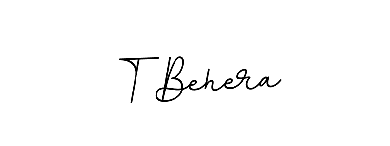 The best way (BallpointsItalic-DORy9) to make a short signature is to pick only two or three words in your name. The name T Behera include a total of six letters. For converting this name. T Behera signature style 11 images and pictures png