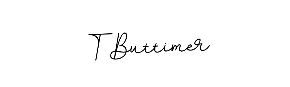 Make a beautiful signature design for name T Buttimer. With this signature (BallpointsItalic-DORy9) style, you can create a handwritten signature for free. T Buttimer signature style 11 images and pictures png