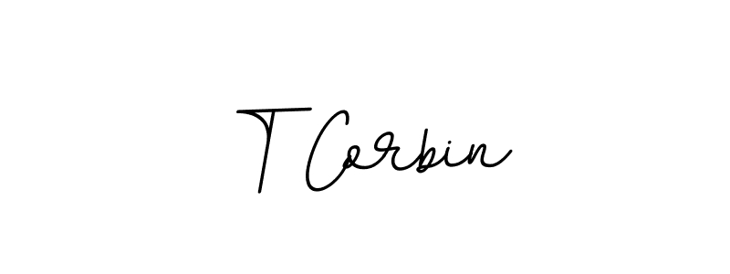 How to make T Corbin name signature. Use BallpointsItalic-DORy9 style for creating short signs online. This is the latest handwritten sign. T Corbin signature style 11 images and pictures png