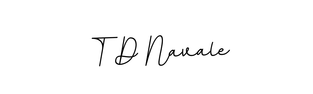 Create a beautiful signature design for name T D Navale. With this signature (BallpointsItalic-DORy9) fonts, you can make a handwritten signature for free. T D Navale signature style 11 images and pictures png