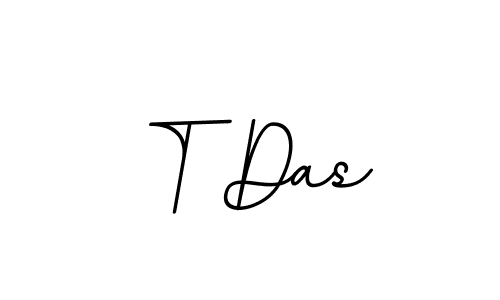 Design your own signature with our free online signature maker. With this signature software, you can create a handwritten (BallpointsItalic-DORy9) signature for name T Das. T Das signature style 11 images and pictures png
