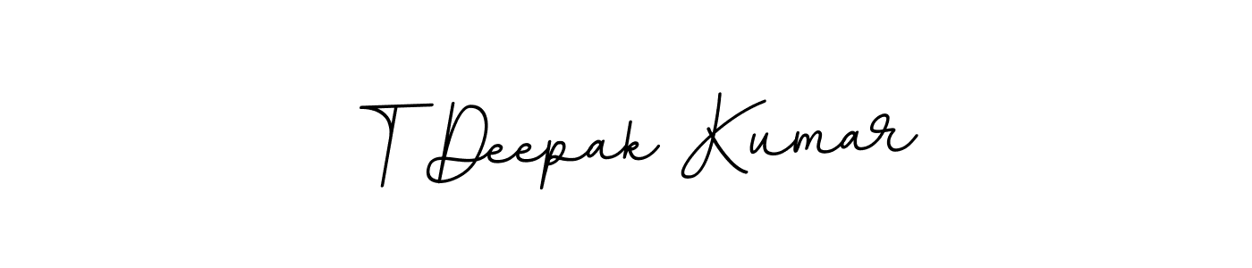 Use a signature maker to create a handwritten signature online. With this signature software, you can design (BallpointsItalic-DORy9) your own signature for name T Deepak Kumar. T Deepak Kumar signature style 11 images and pictures png