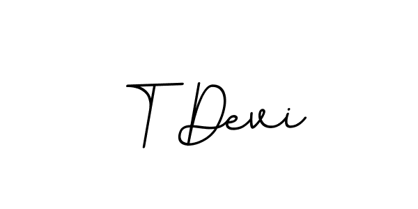 Design your own signature with our free online signature maker. With this signature software, you can create a handwritten (BallpointsItalic-DORy9) signature for name T Devi. T Devi signature style 11 images and pictures png