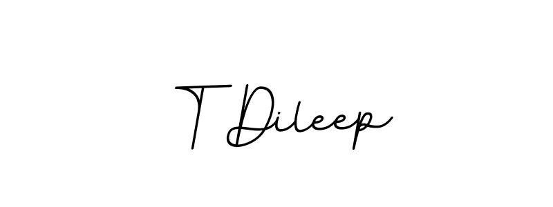 Design your own signature with our free online signature maker. With this signature software, you can create a handwritten (BallpointsItalic-DORy9) signature for name T Dileep. T Dileep signature style 11 images and pictures png