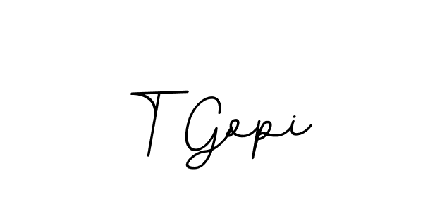 Create a beautiful signature design for name T Gopi. With this signature (BallpointsItalic-DORy9) fonts, you can make a handwritten signature for free. T Gopi signature style 11 images and pictures png